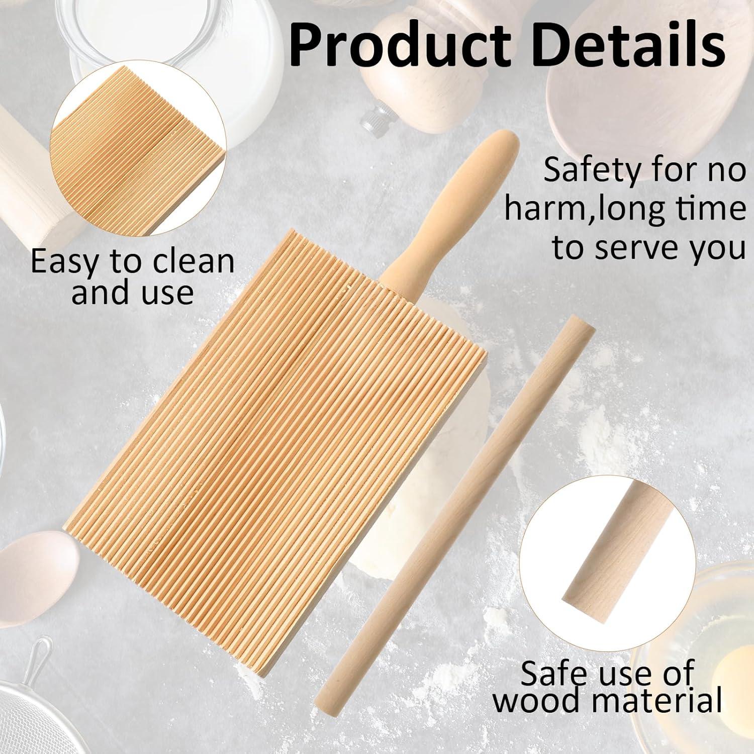 Set de Herramientas para Hacer Pasta Abeillo - Tabla Gnocchi y Rodillo