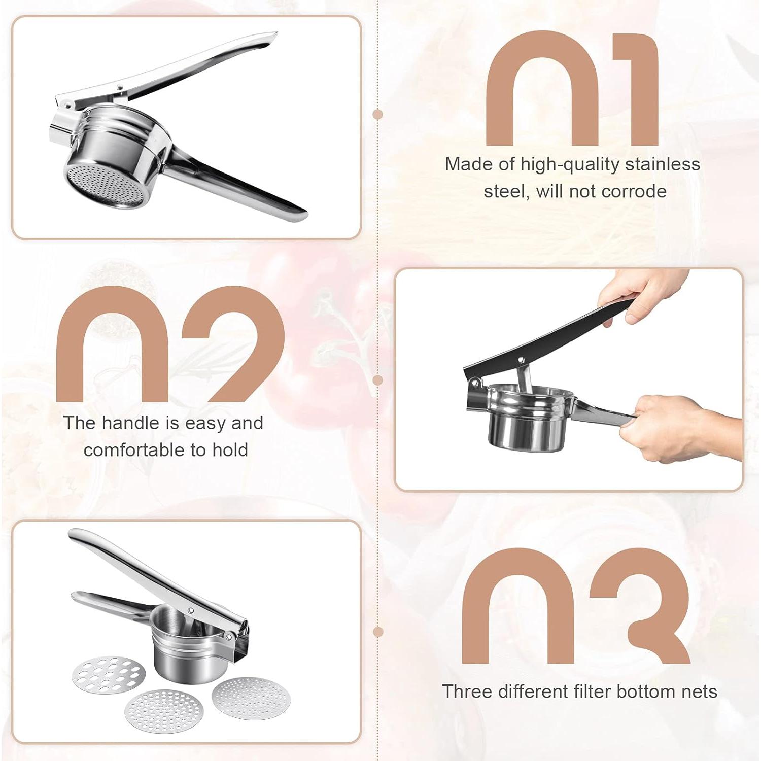 Juego de 4 Piezas para Gnocchi Patelai - Prensa, Rodillo, Paleta y Raspador