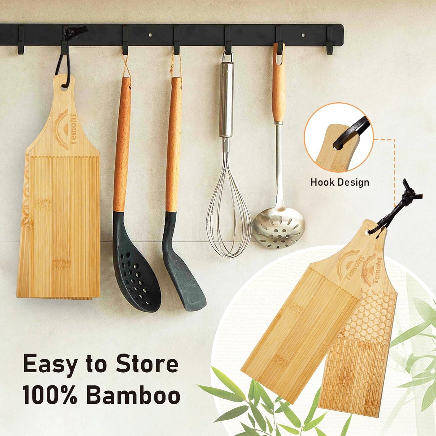 Juego de Tabla de Gnocchi Temoht - 2 Tablas, 2 Rodillos, Cortador