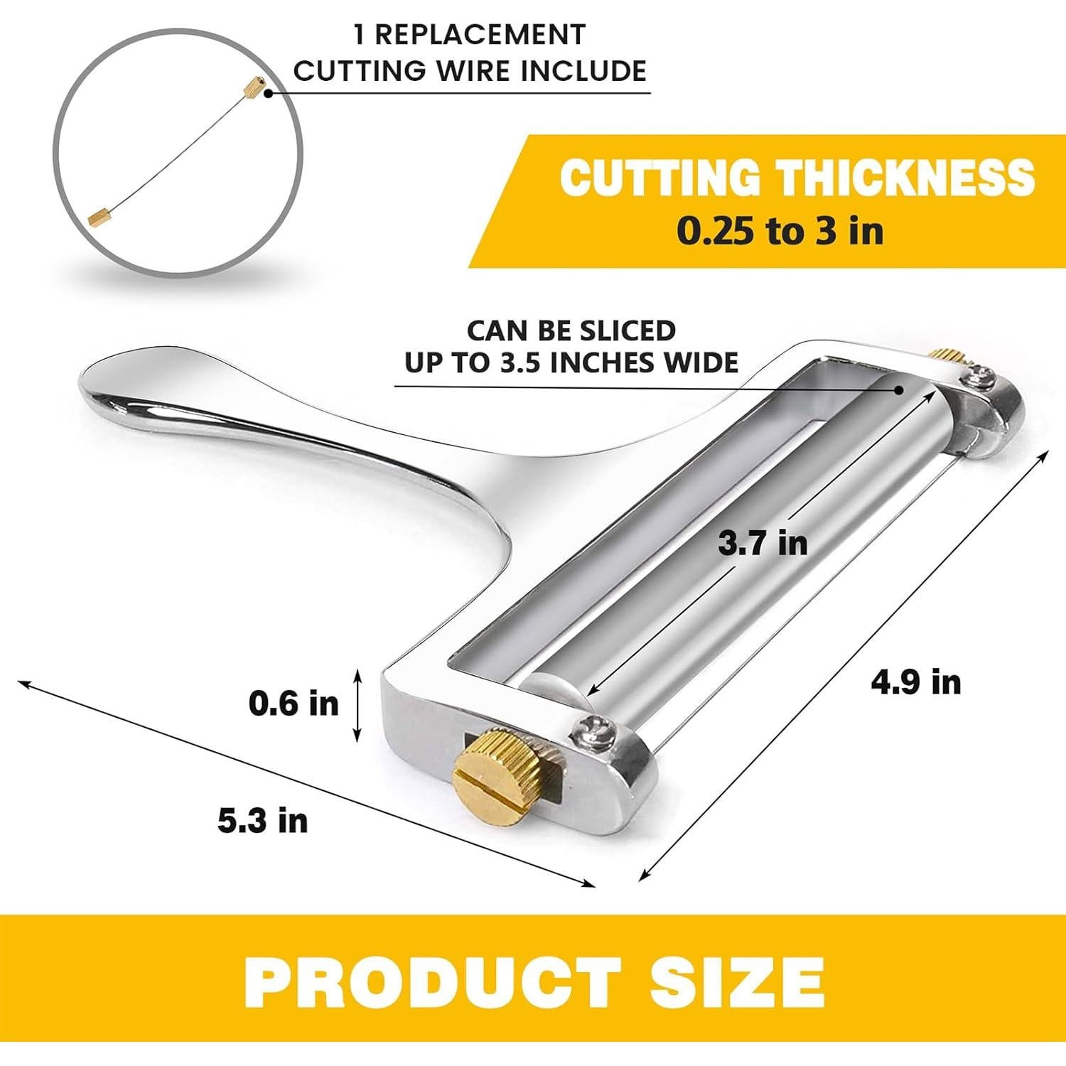 Cortador de Queso TOPULORS de Acero Inoxidable Ajustable