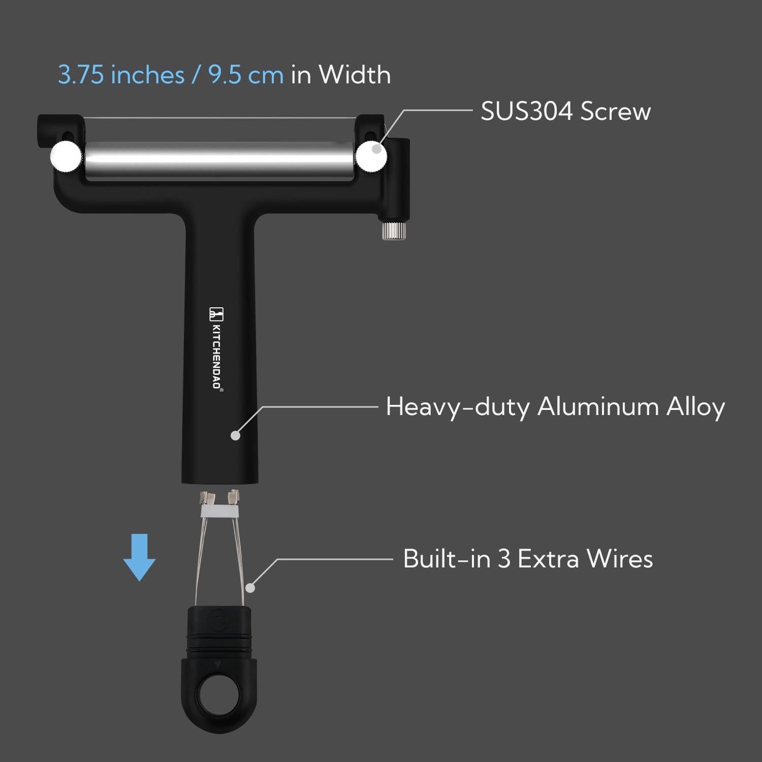 Cortador de Queso Ajustable KITCHENDAO KD20197 - 50% Más Fuerte