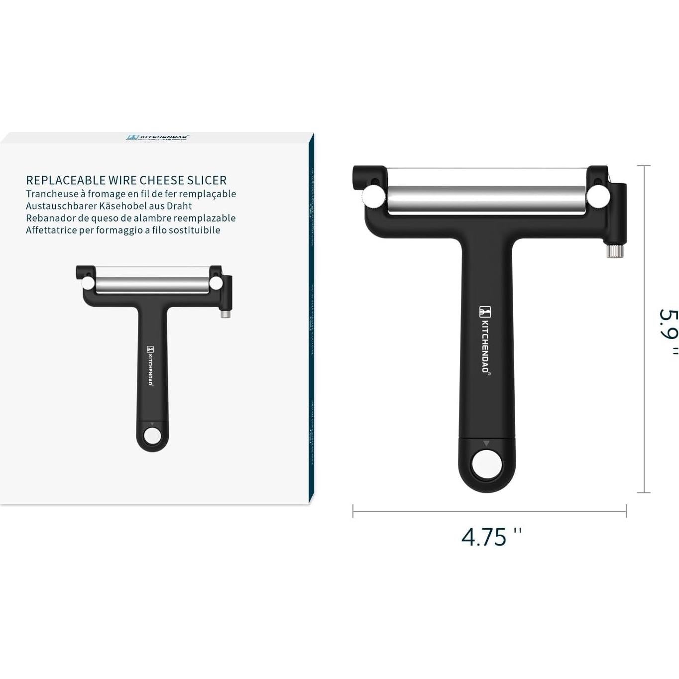 Cortador de Queso Ajustable KITCHENDAO KD20197 - 50% Más Fuerte