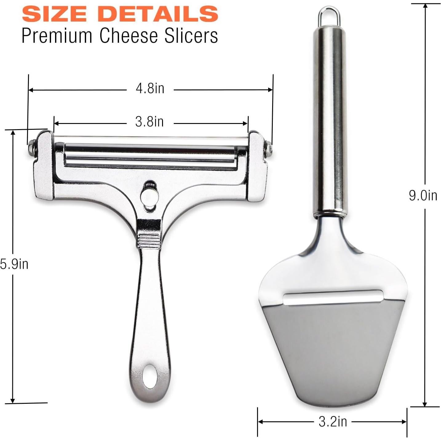 Cortadores de Queso de Alambre AIDOIT - 2 Piezas con Grosor Ajustable