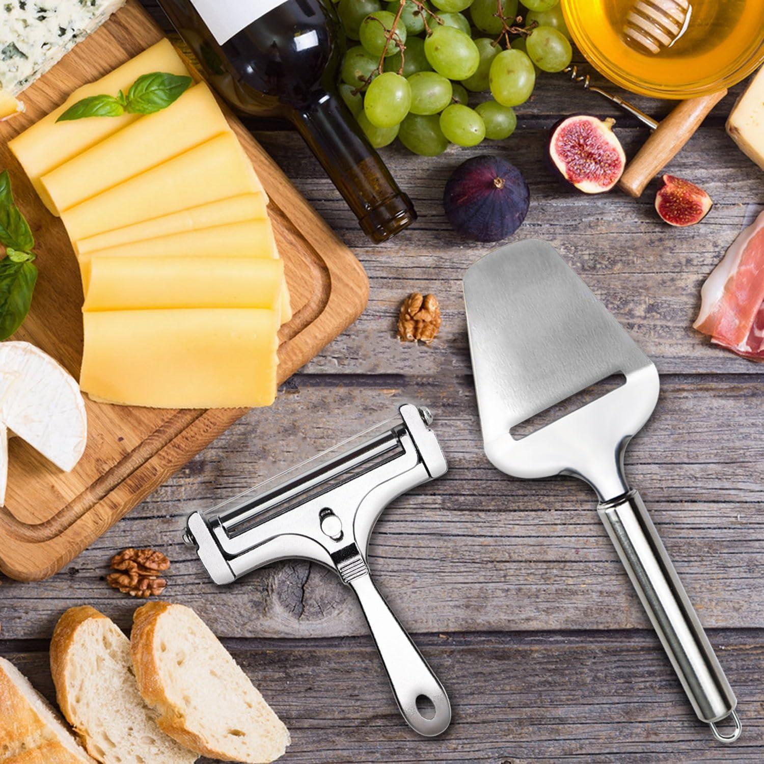 Cortadores de Queso de Alambre AIDOIT - 2 Piezas con Grosor Ajustable