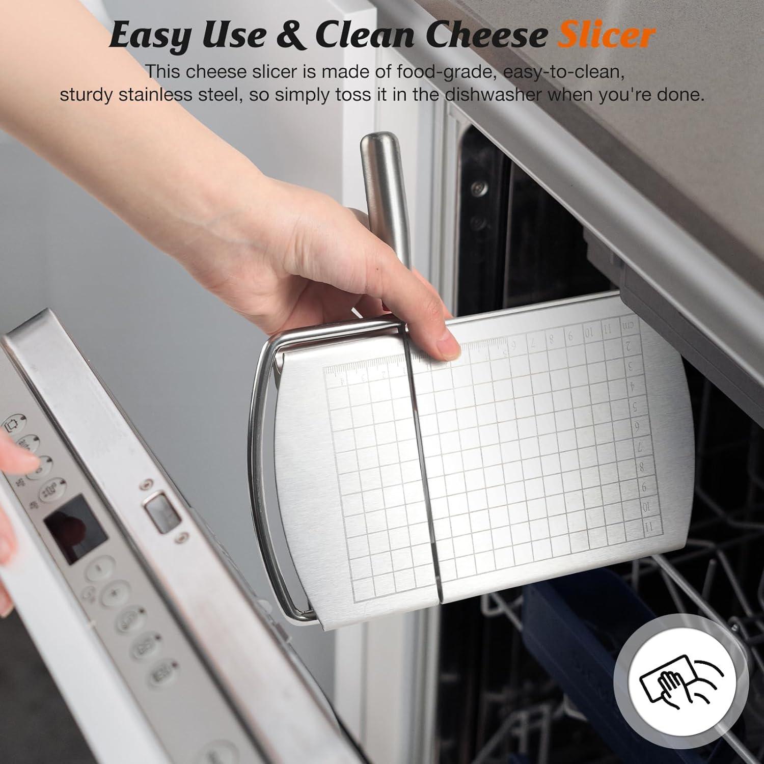 Cortador de Queso DGLOZE con Cuchilla de Acero Inoxidable 10.9 cm