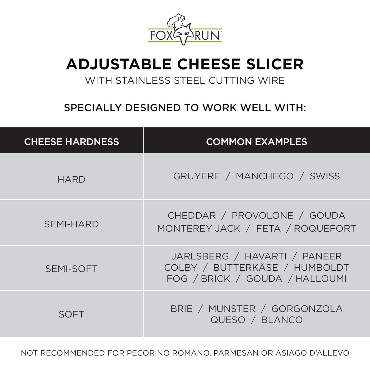 Cortador de Queso Ajustable Fox Run 5047 con 2 Cables Repuesto