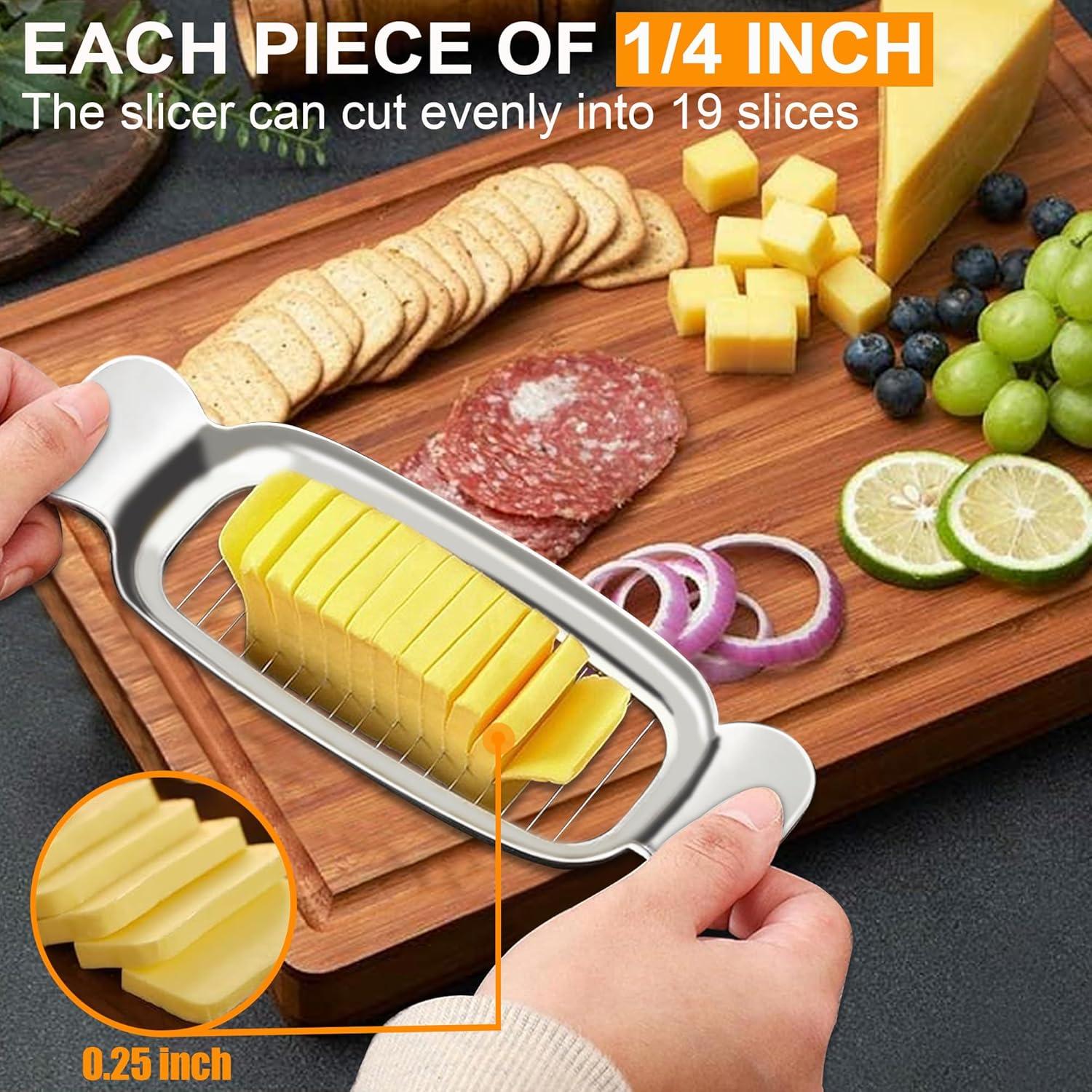 Juego de 2 Cortadores de Queso y Mantequilla AITRAI - Acero Inoxidable