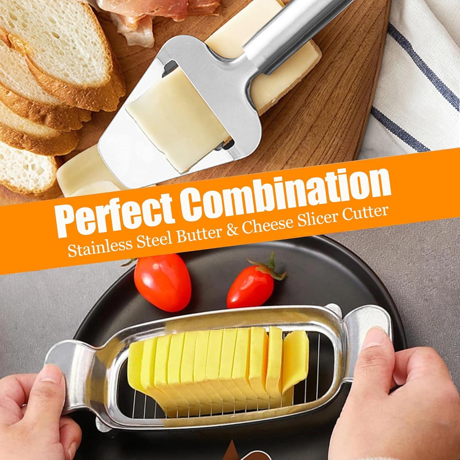 Juego de 2 Cortadores de Queso y Mantequilla AITRAI - Acero Inoxidable