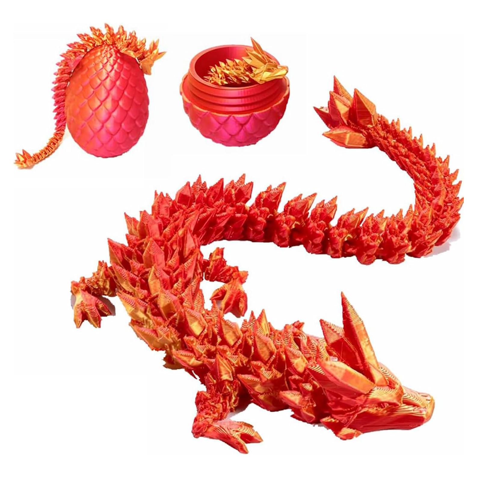 Huevo Sorpresa Dragón 3D YTRXYLKL Rojo Decorativo