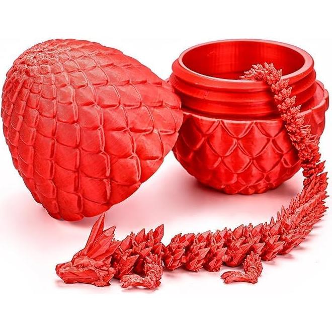 Huevo Sorpresa Dragón 3D YTRXYLKL Rojo Decorativo