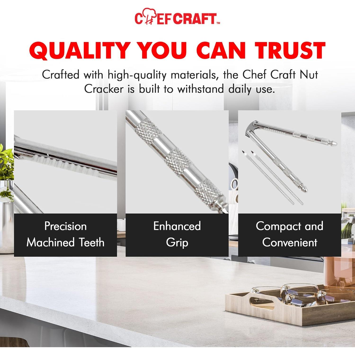 Cascanueces Clásico Chef Craft 17.15 cm Acero Inoxidable