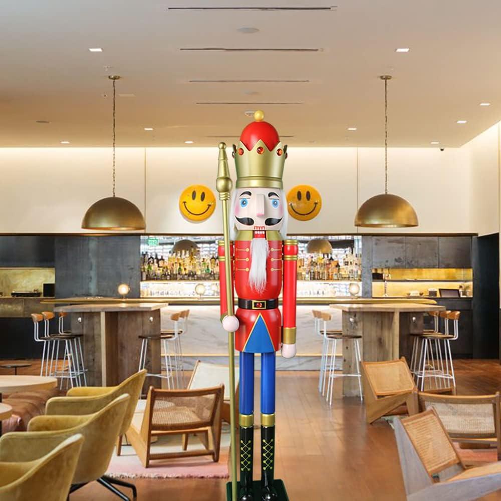 Rey Cascanueces de Madera CDL 4 pies Rojo K08 Decoración