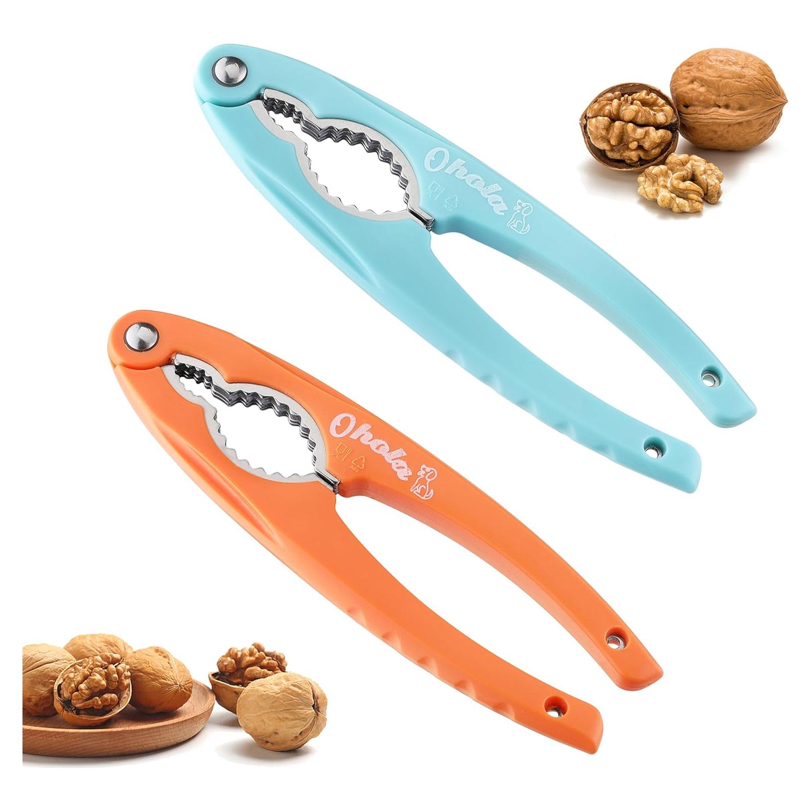 Cascanueces de Acero Inoxidable OHOLA - 2 Piezas, Mango Ergonómico