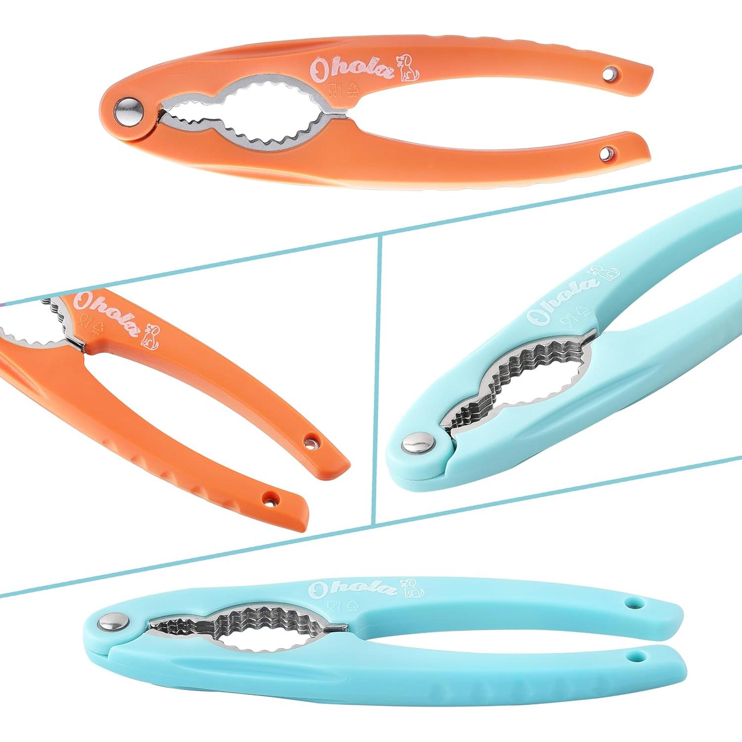 Cascanueces de Acero Inoxidable OHOLA - 2 Piezas, Mango Ergonómico