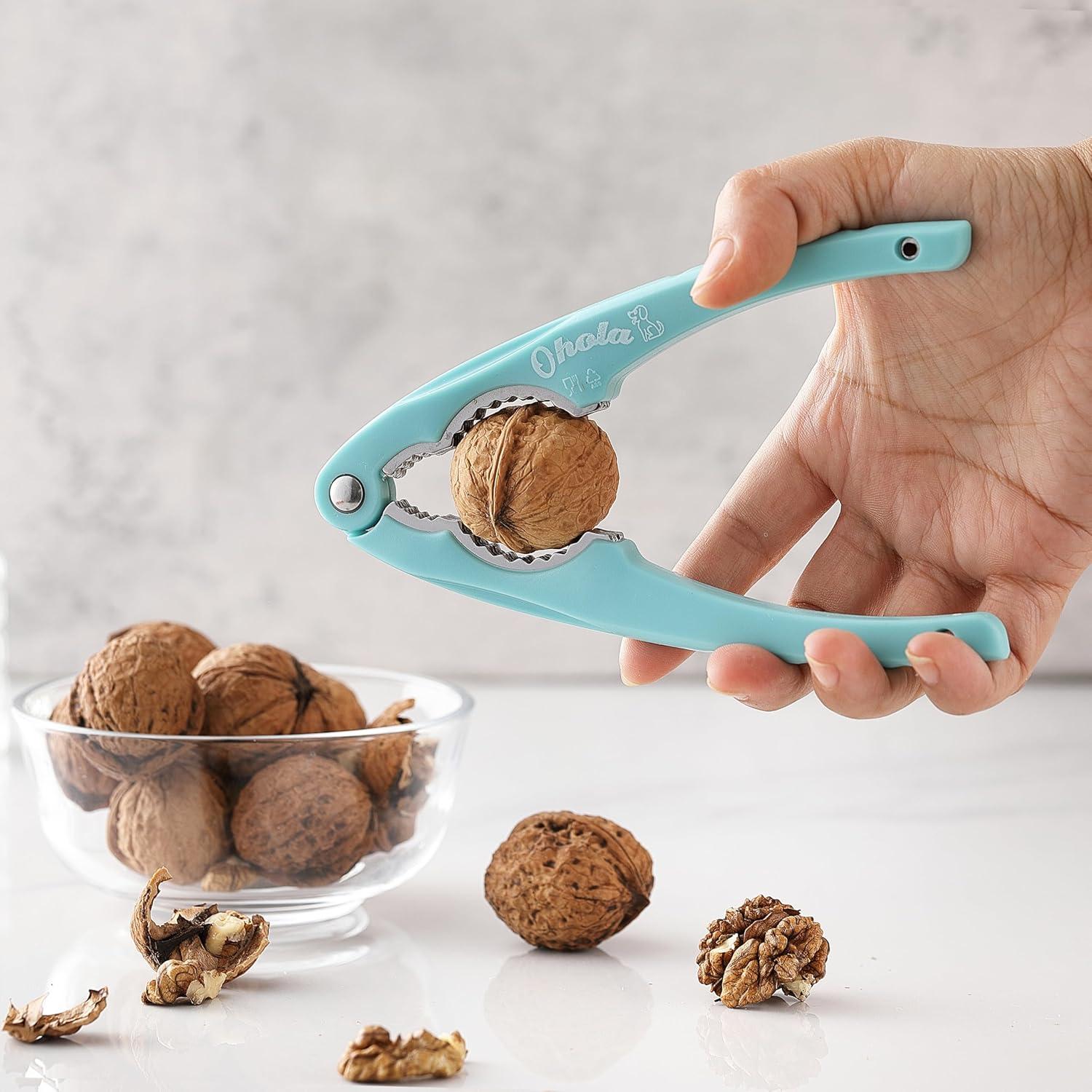 Cascanueces de Acero Inoxidable OHOLA - 2 Piezas, Mango Ergonómico