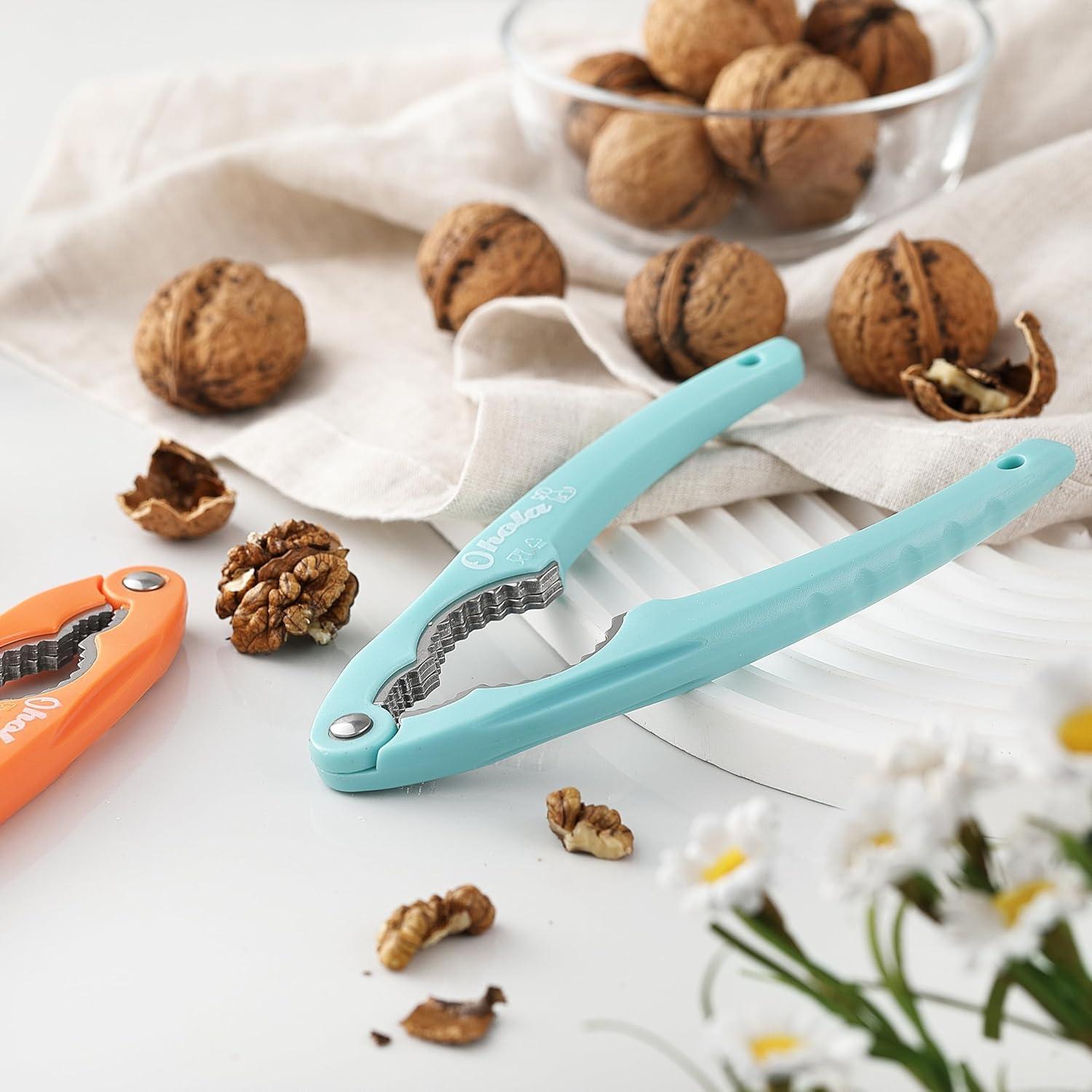 Cascanueces de Acero Inoxidable OHOLA - 2 Piezas, Mango Ergonómico