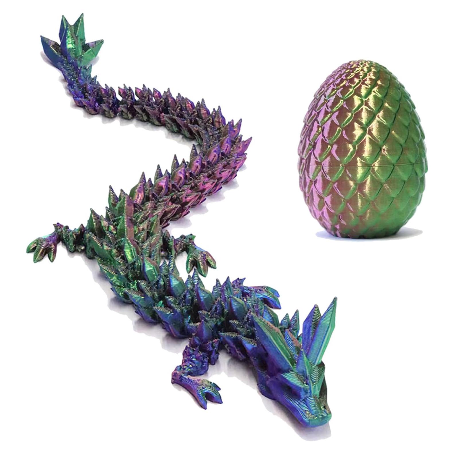 Huevo Sorpresa Dragón 3D YTRXYLKL Amarillo y Verde