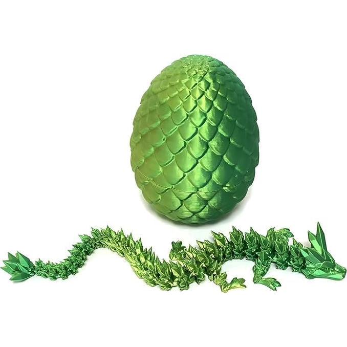 Huevo Sorpresa Dragón 3D YTRXYLKL Amarillo y Verde