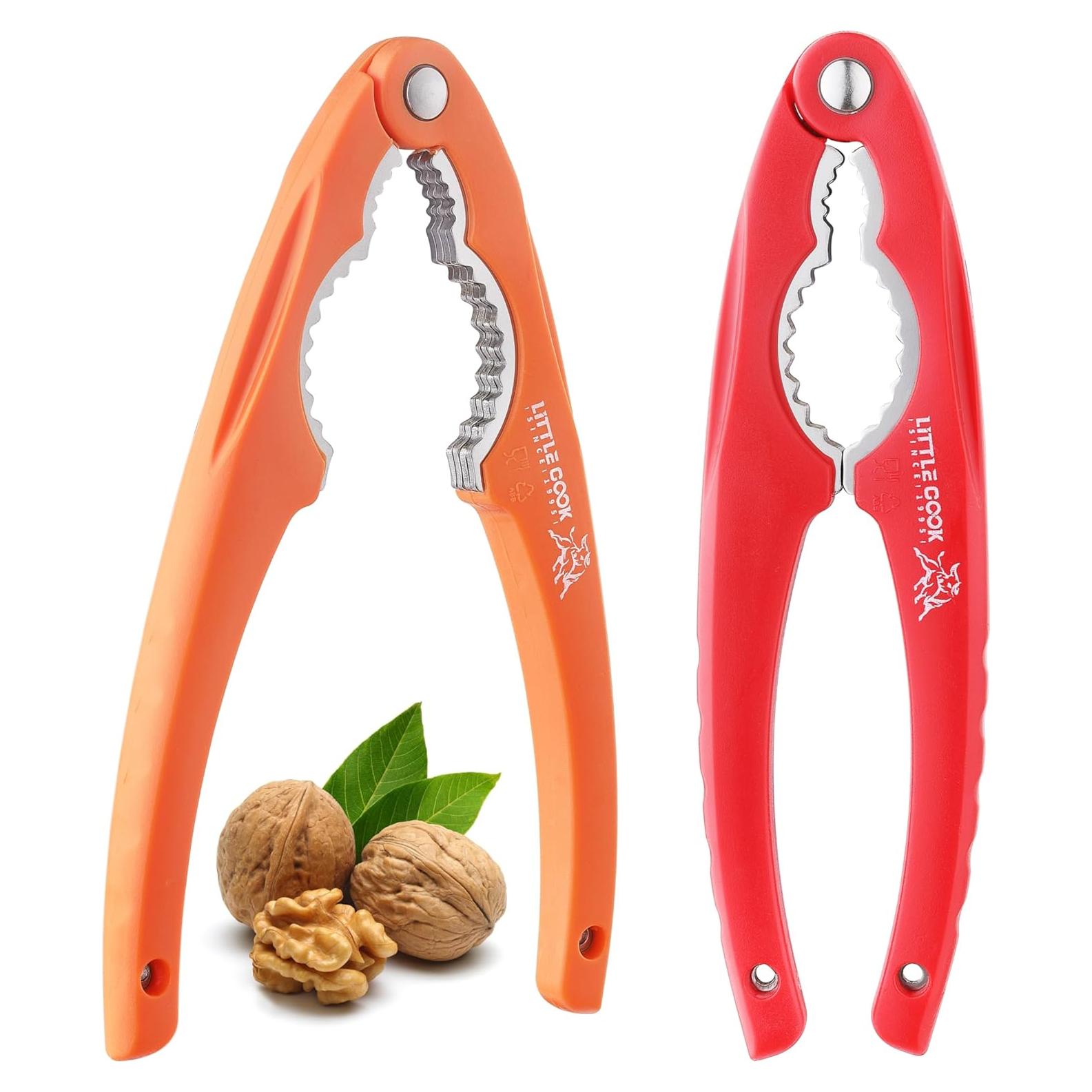 Cascanueces de Acero Inoxidable Little Cook - 2 Piezas, Ergonómico