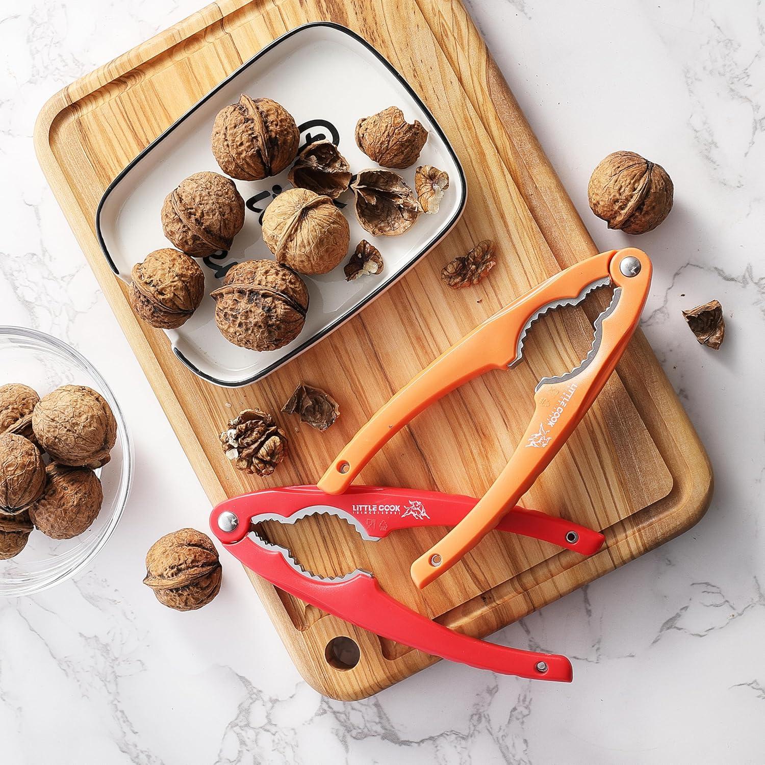 Cascanueces de Acero Inoxidable Little Cook - 2 Piezas, Ergonómico