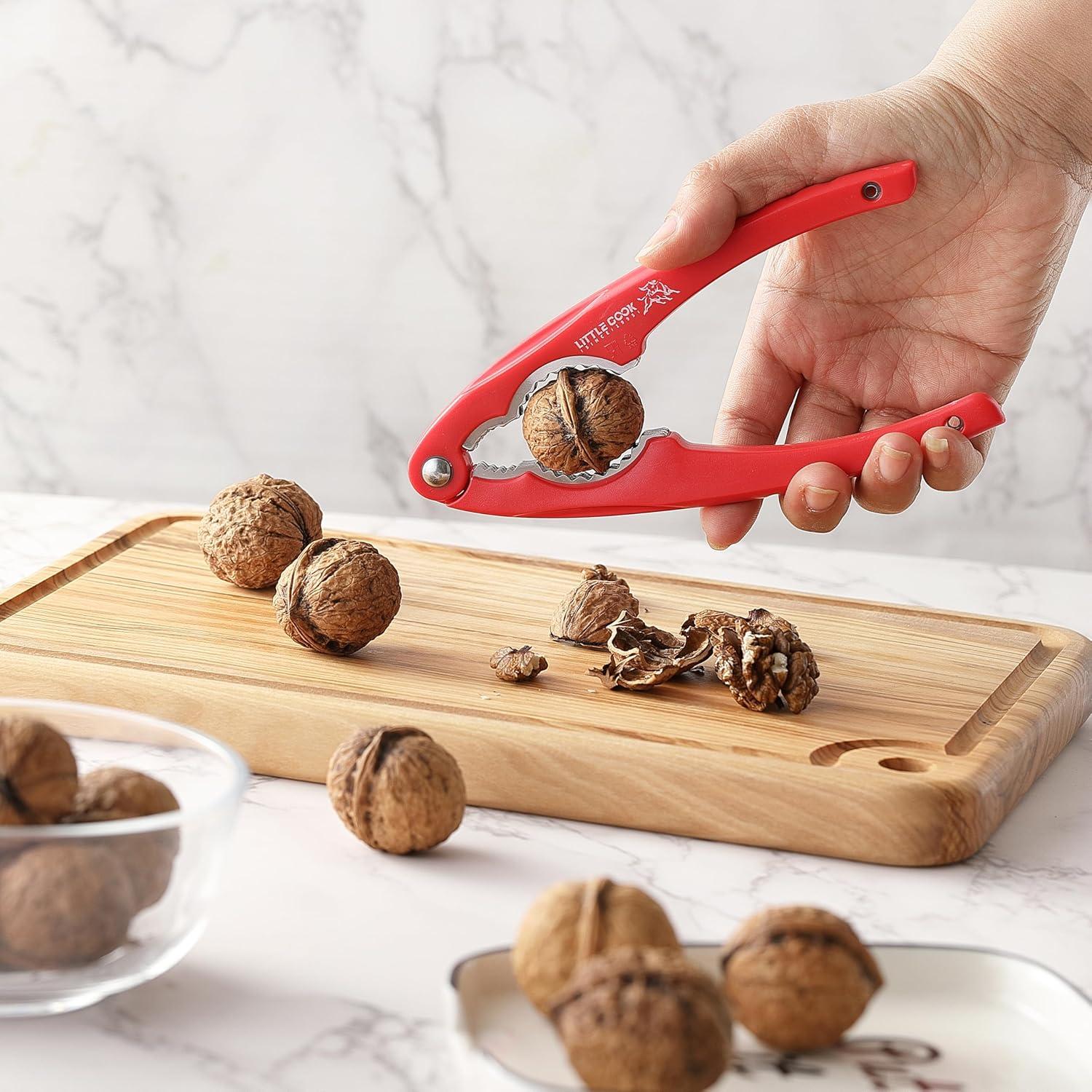 Cascanueces de Acero Inoxidable Little Cook - 2 Piezas, Ergonómico