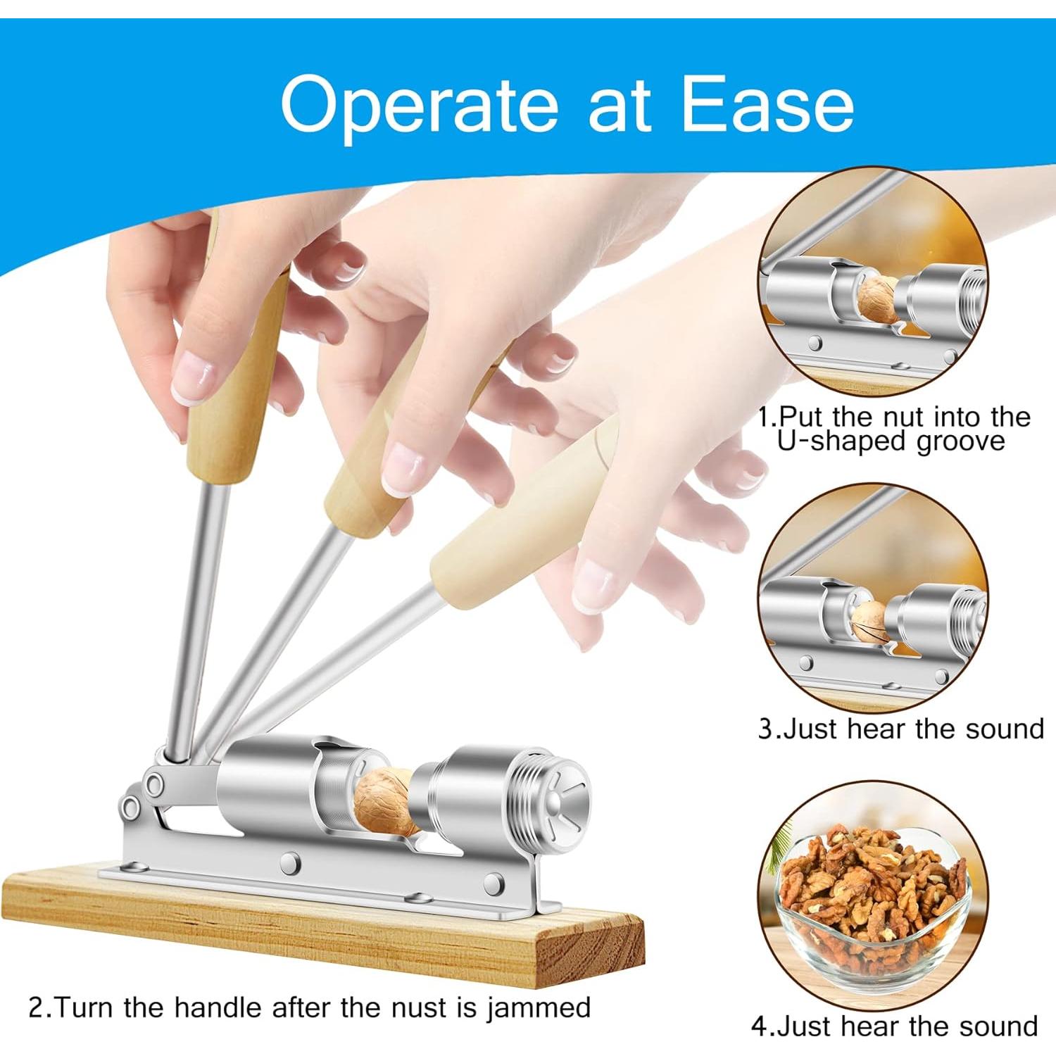 Cascanueces Ajustable HOFHTD de Acero para Pecanas y Nueces