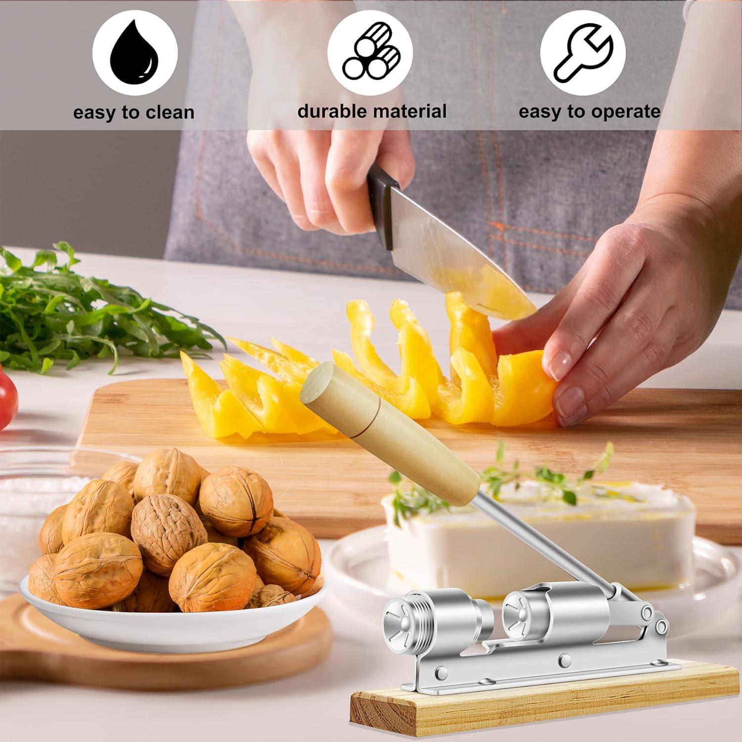 Cascanueces Ajustable HOFHTD de Acero para Pecanas y Nueces