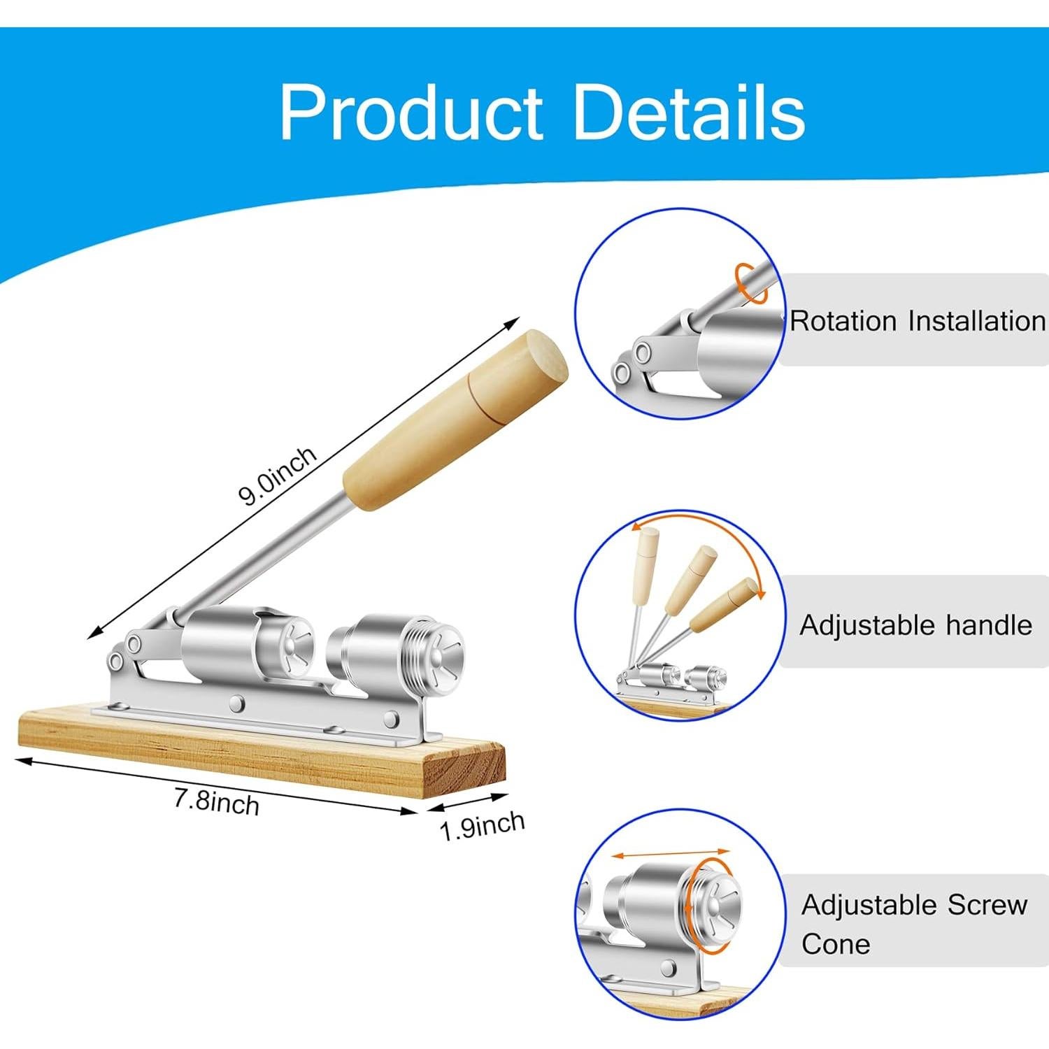 Cascanueces Ajustable HOFHTD de Acero para Pecanas y Nueces