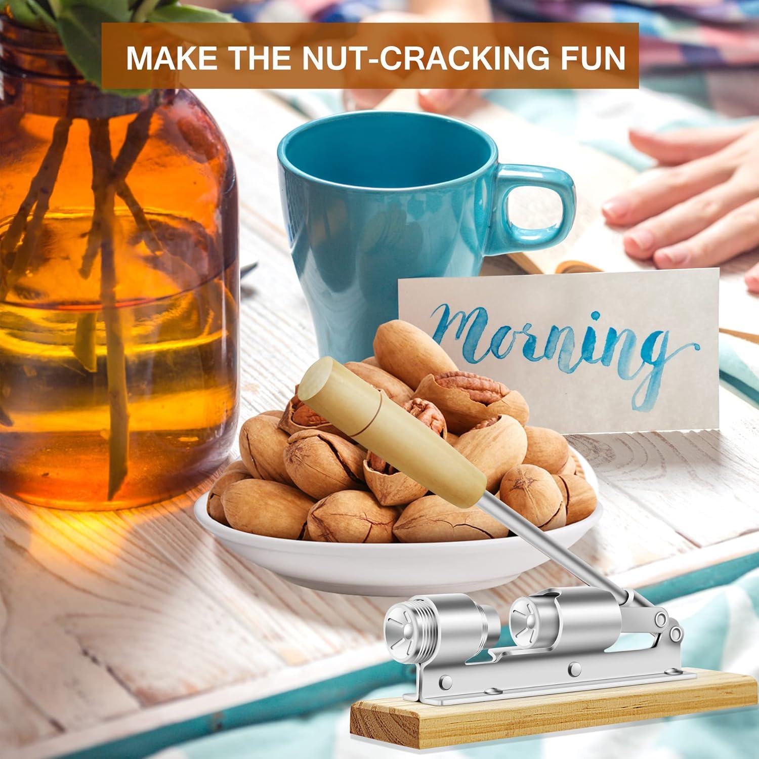 Cascanueces Ajustable HOFHTD de Acero para Pecanas y Nueces