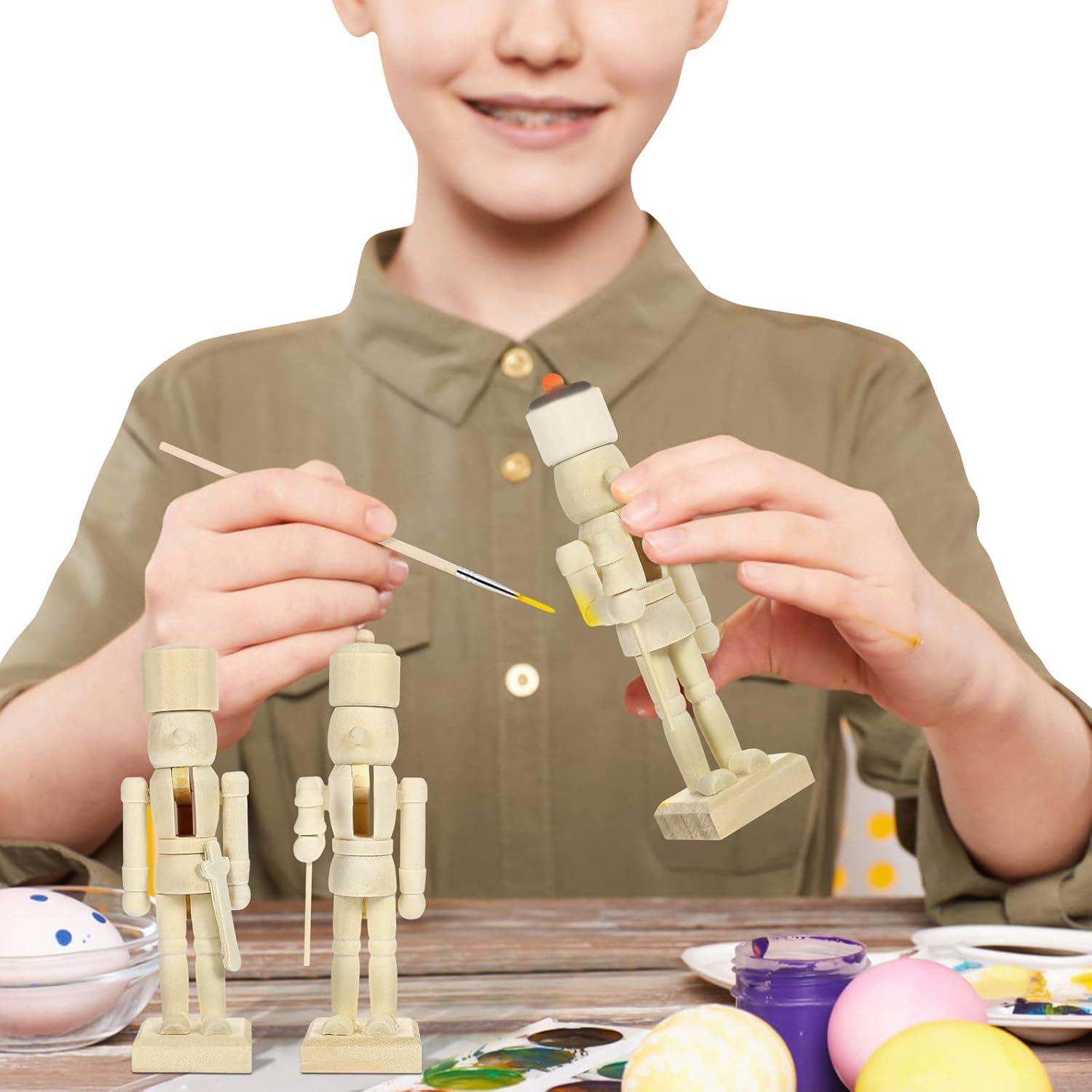 Figuras de Cascanueces de Madera Sin Pintar 12 Pcs 12.7 cm