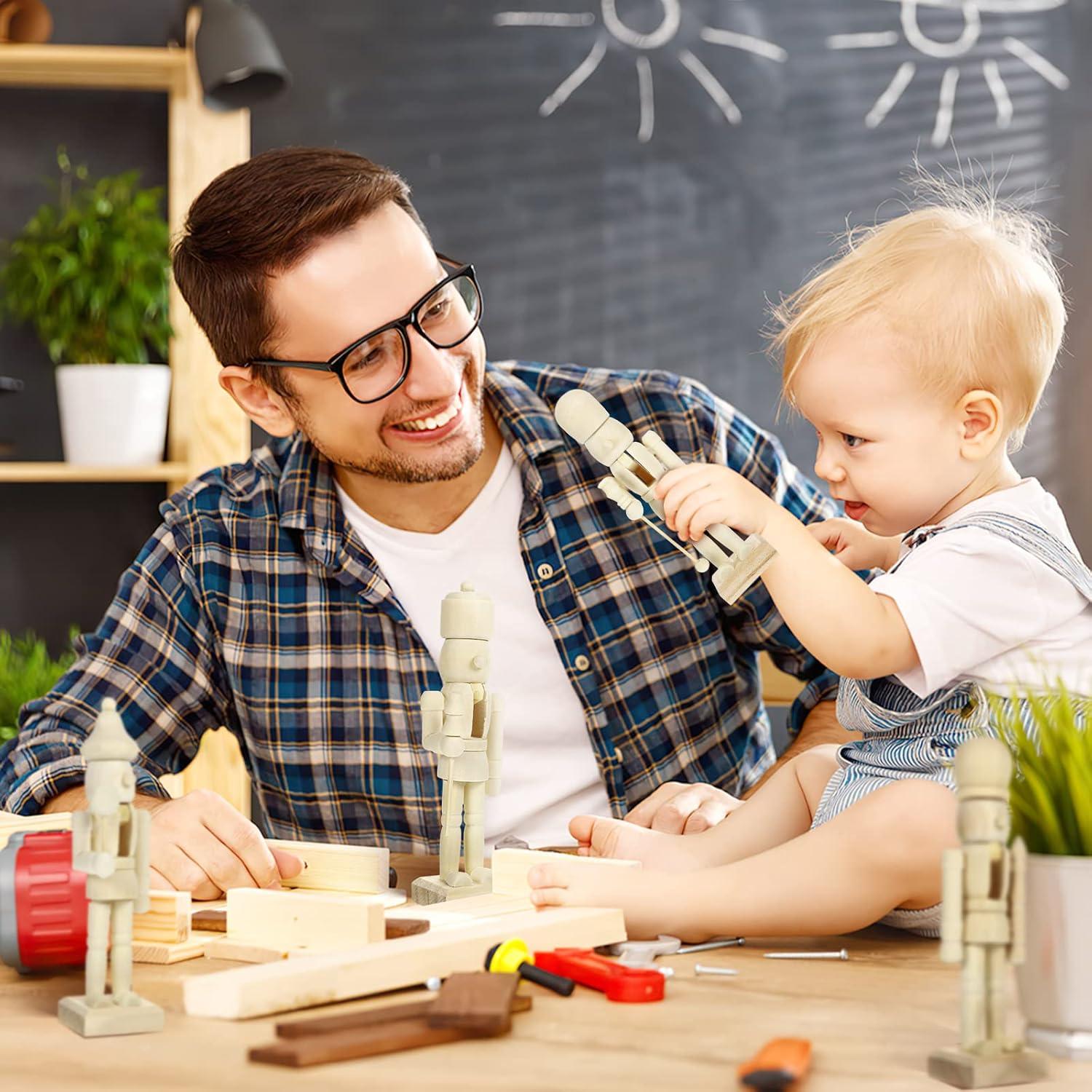 Figuras de Cascanueces de Madera Sin Pintar 12 Pcs 12.7 cm