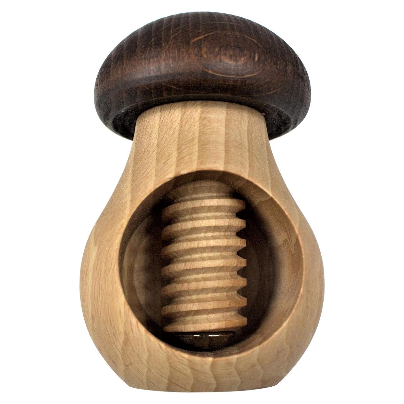 Cascanueces de Madera Efo Hongo - Herramienta Ergonómica para Nueces