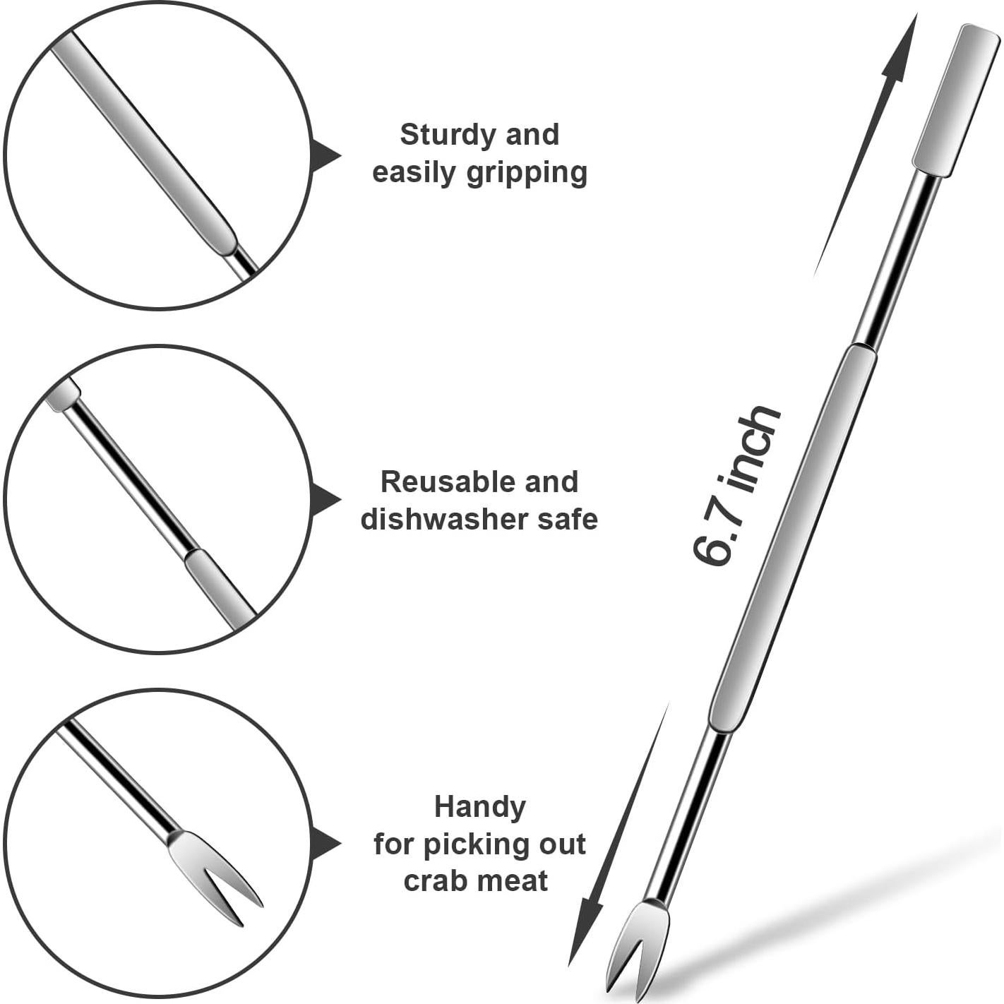 Juego de 8 Garras y Picos de Acero Inoxidable HLARTNET