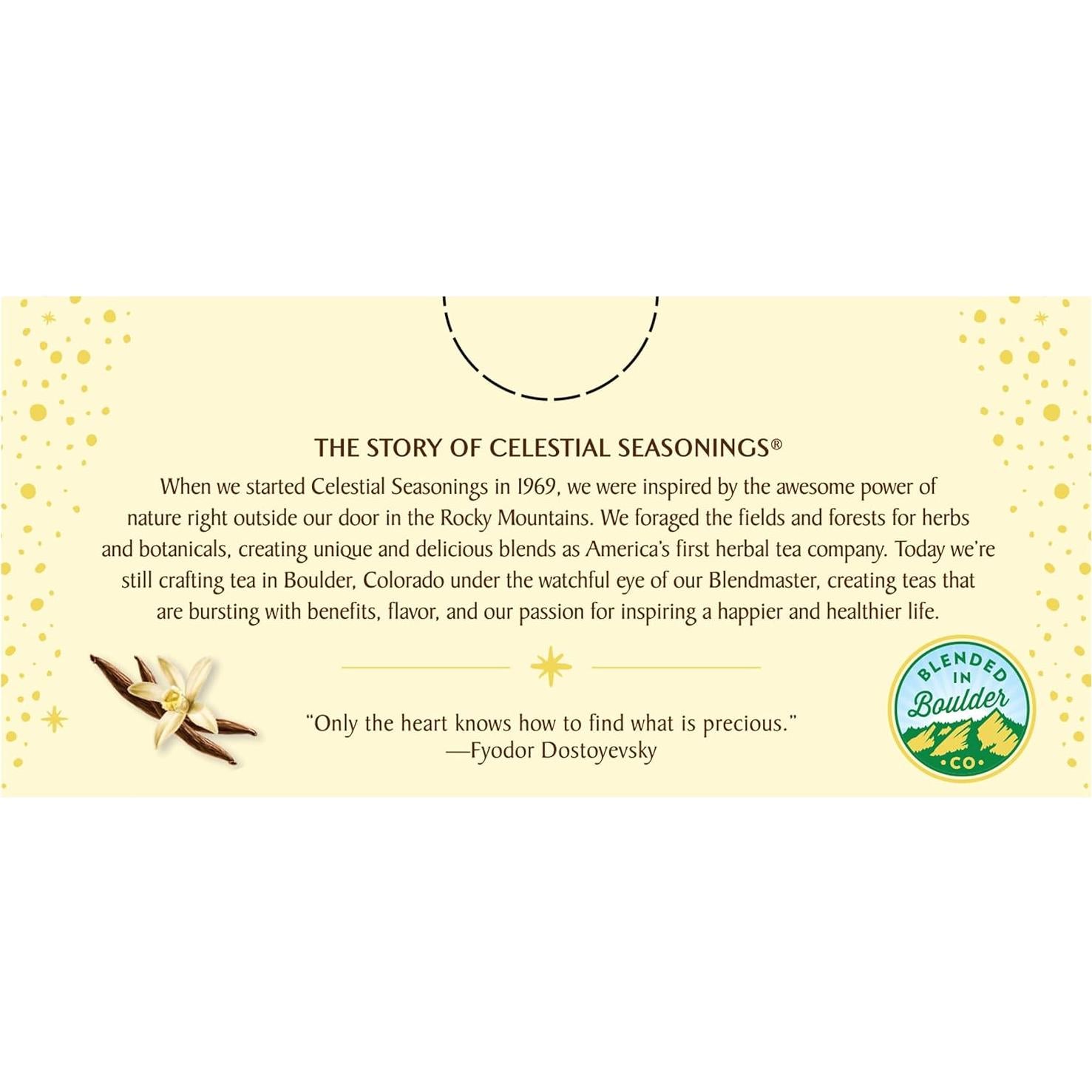 Té Negro Dulce de Cascanueces Celestial Seasonings 18 Cuentos