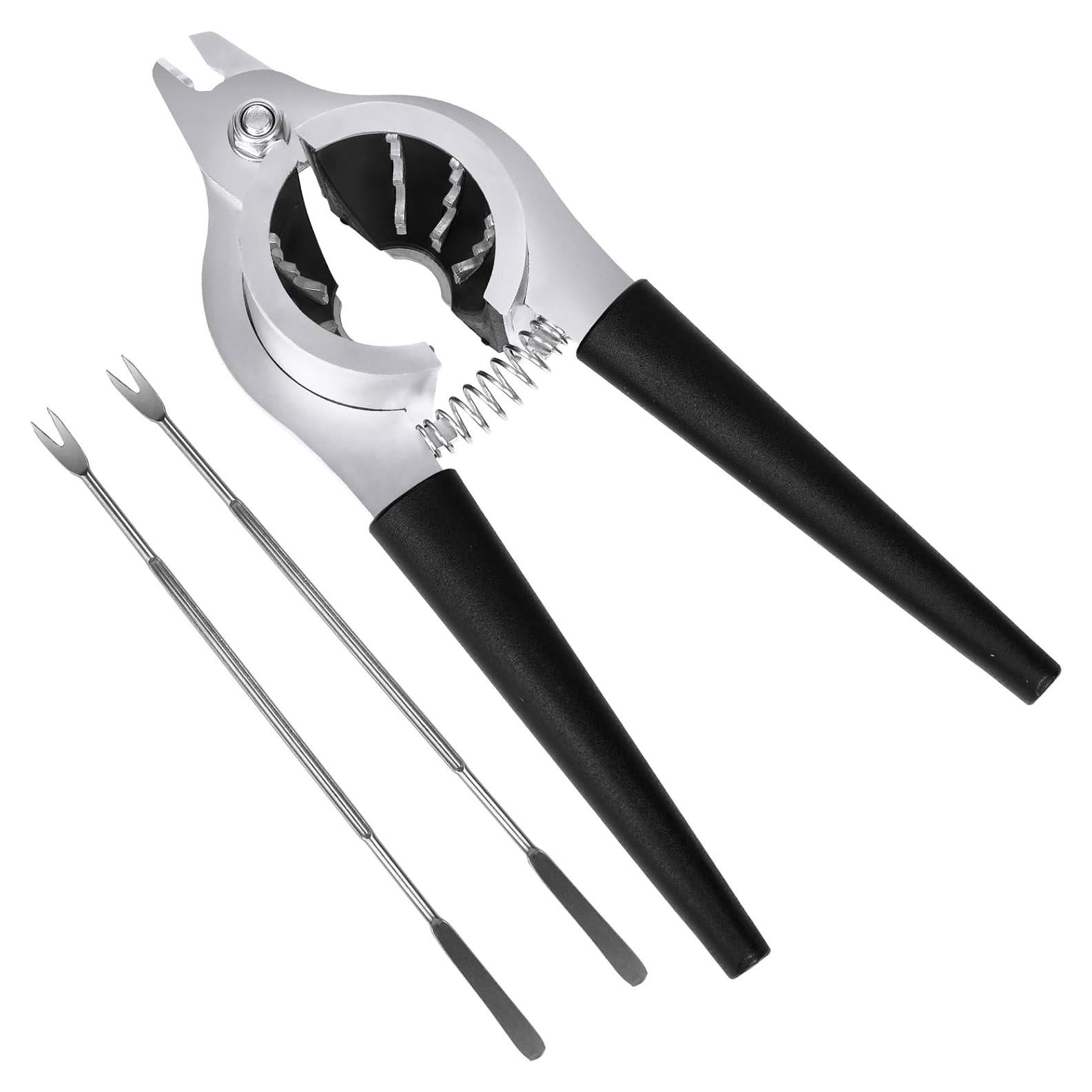 Cascanueces de Acero Inoxidable Sanchamy - Negro, 2 Picos Incluidos