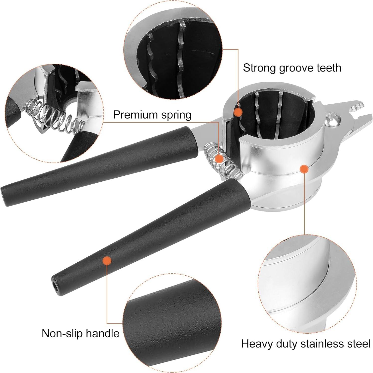 Cascanueces de Acero Inoxidable Sanchamy - Negro, 2 Picos Incluidos