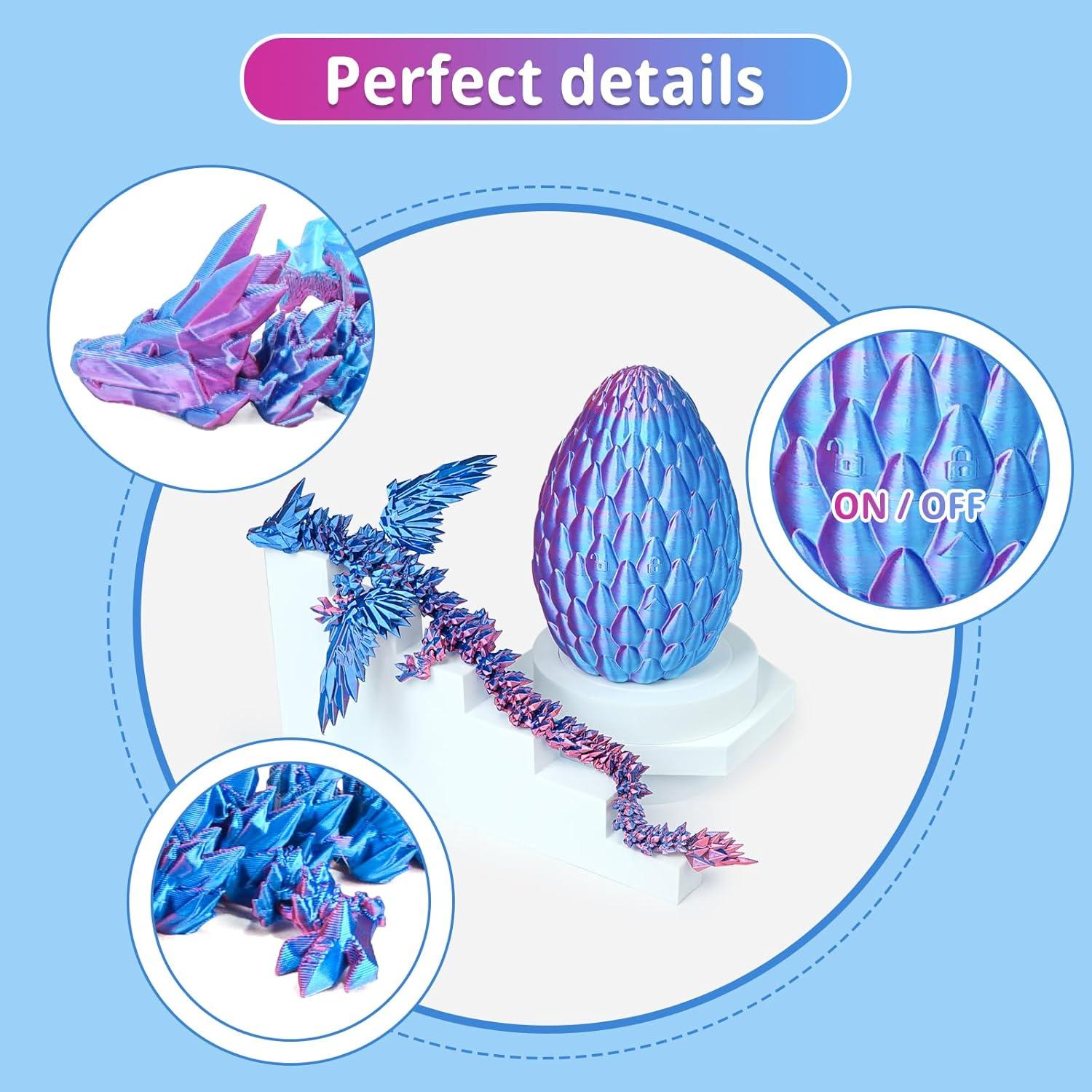 Huevo de Dragón Grande Articulado - Juguete Creativo