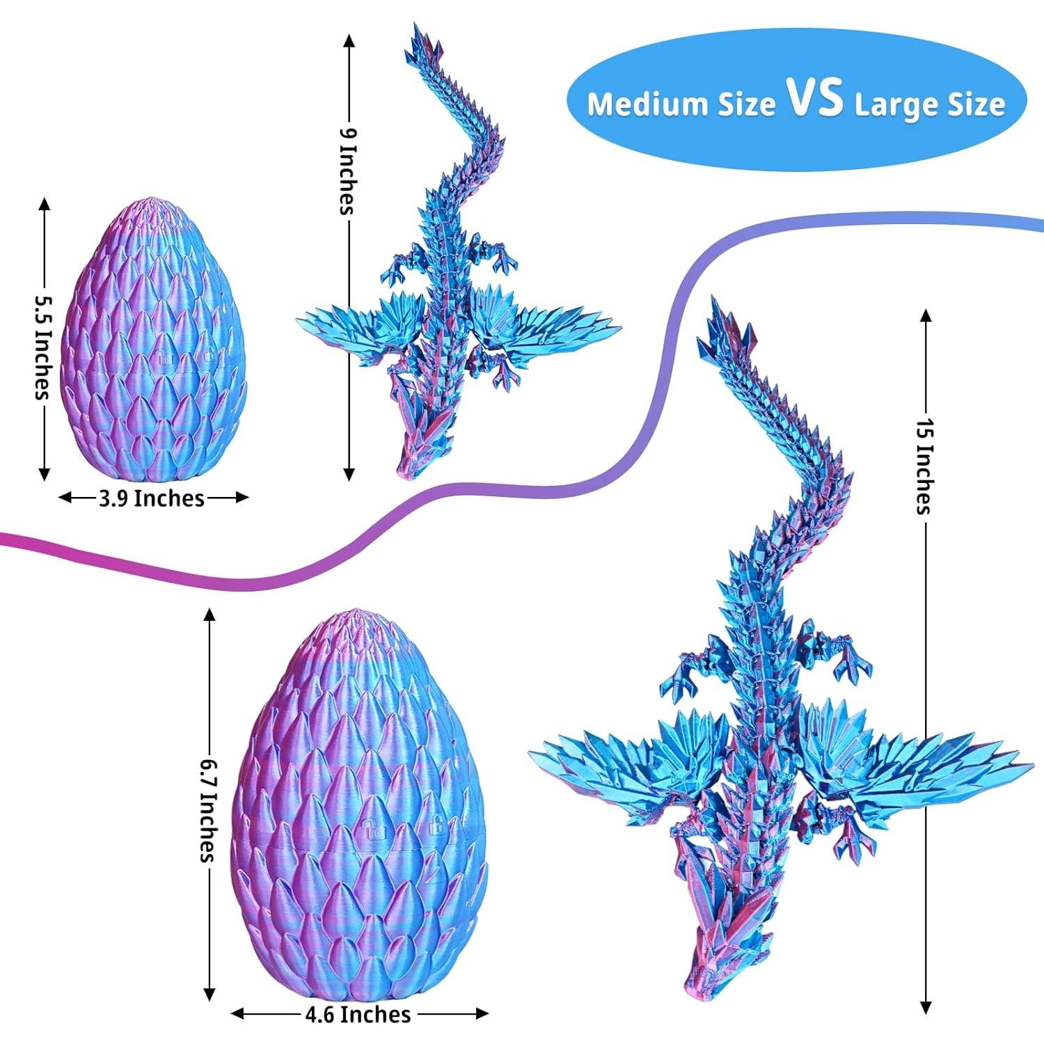 Huevo de Dragón Grande Articulado - Juguete Creativo