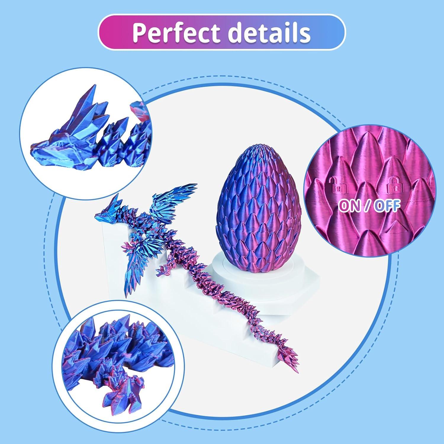 Huevo de Dragón Gradiente Grande Azul Púrpura Juguete