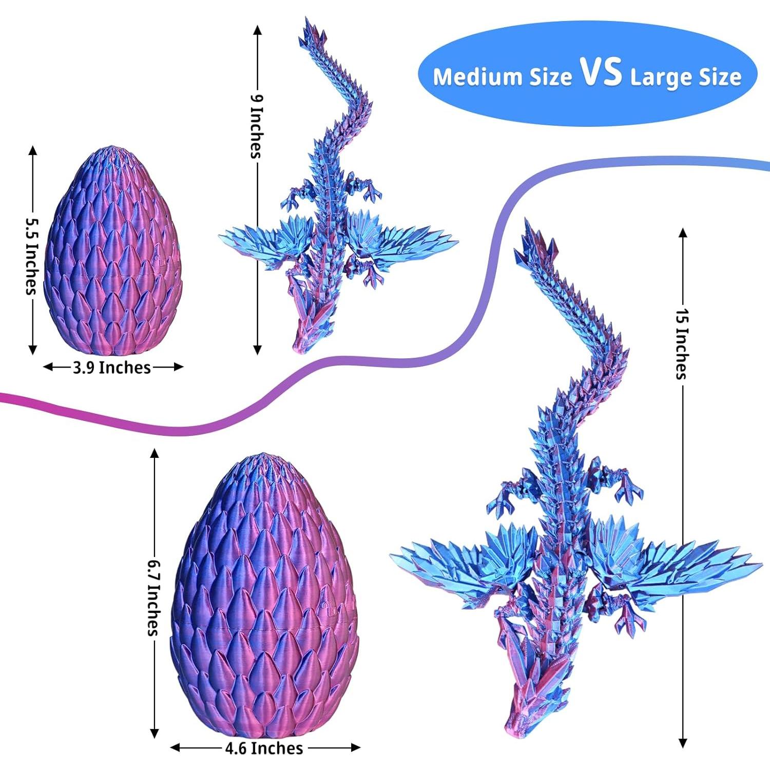 Huevo de Dragón Gradiente Grande Azul Púrpura Juguete