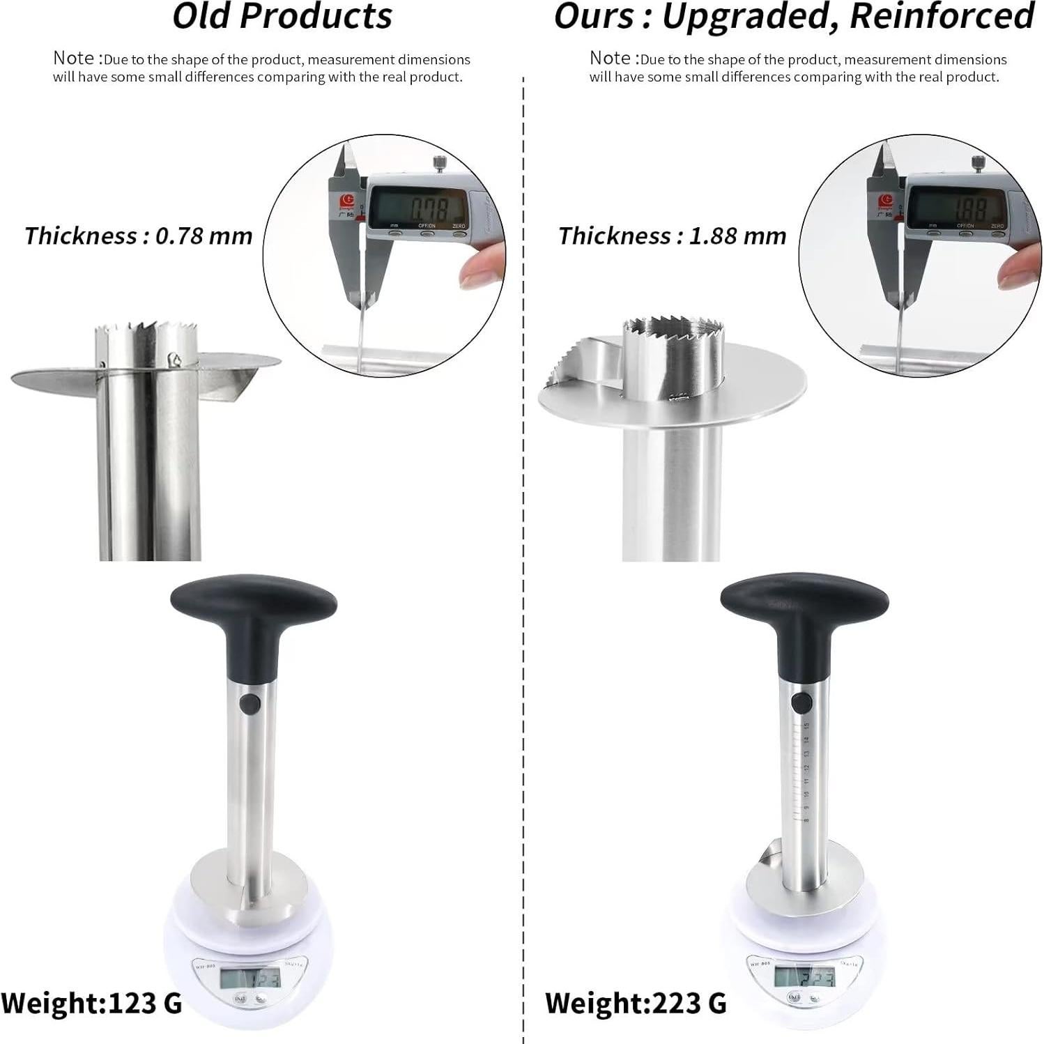 Herramienta para Corar y Cortar Piña Newness, Acero Inoxidable