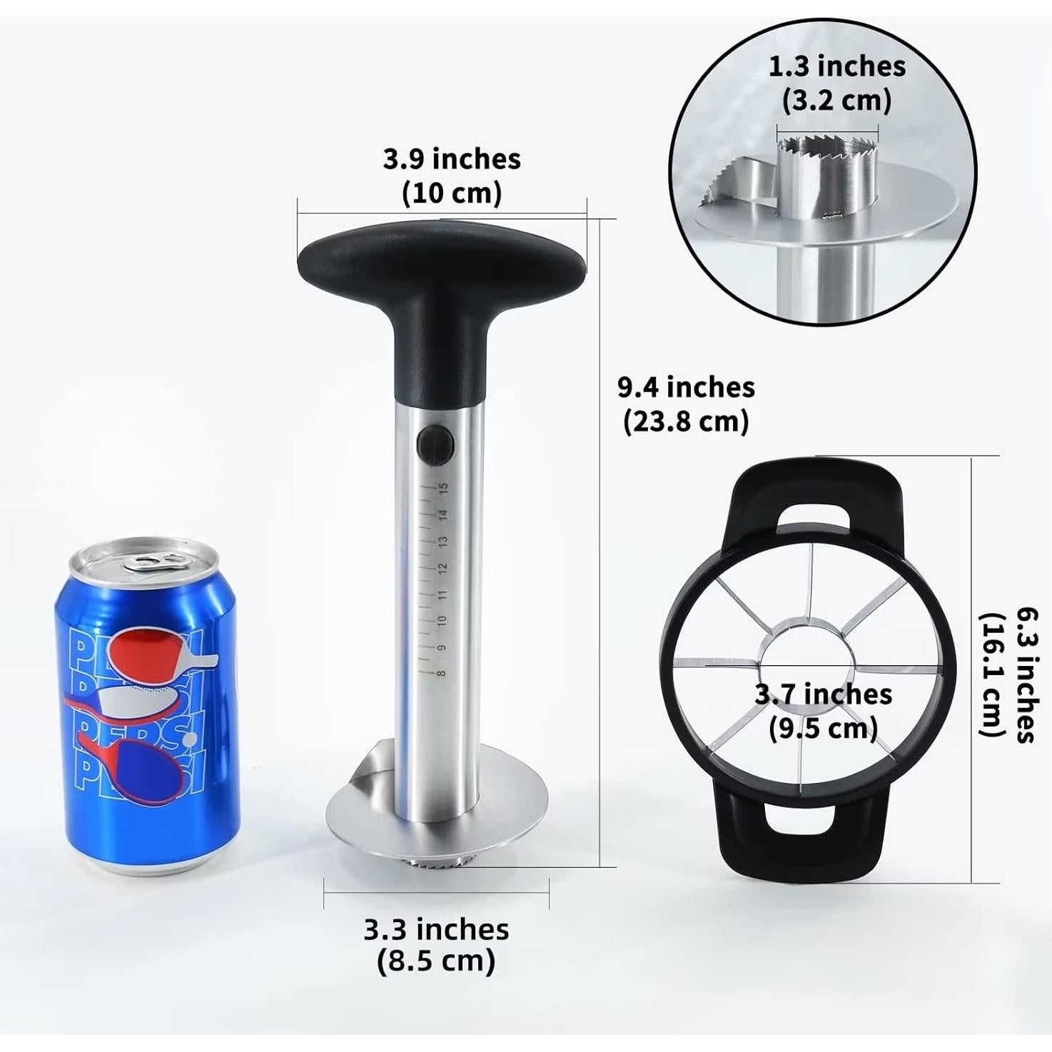 Herramienta para Corar y Cortar Piña Newness, Acero Inoxidable