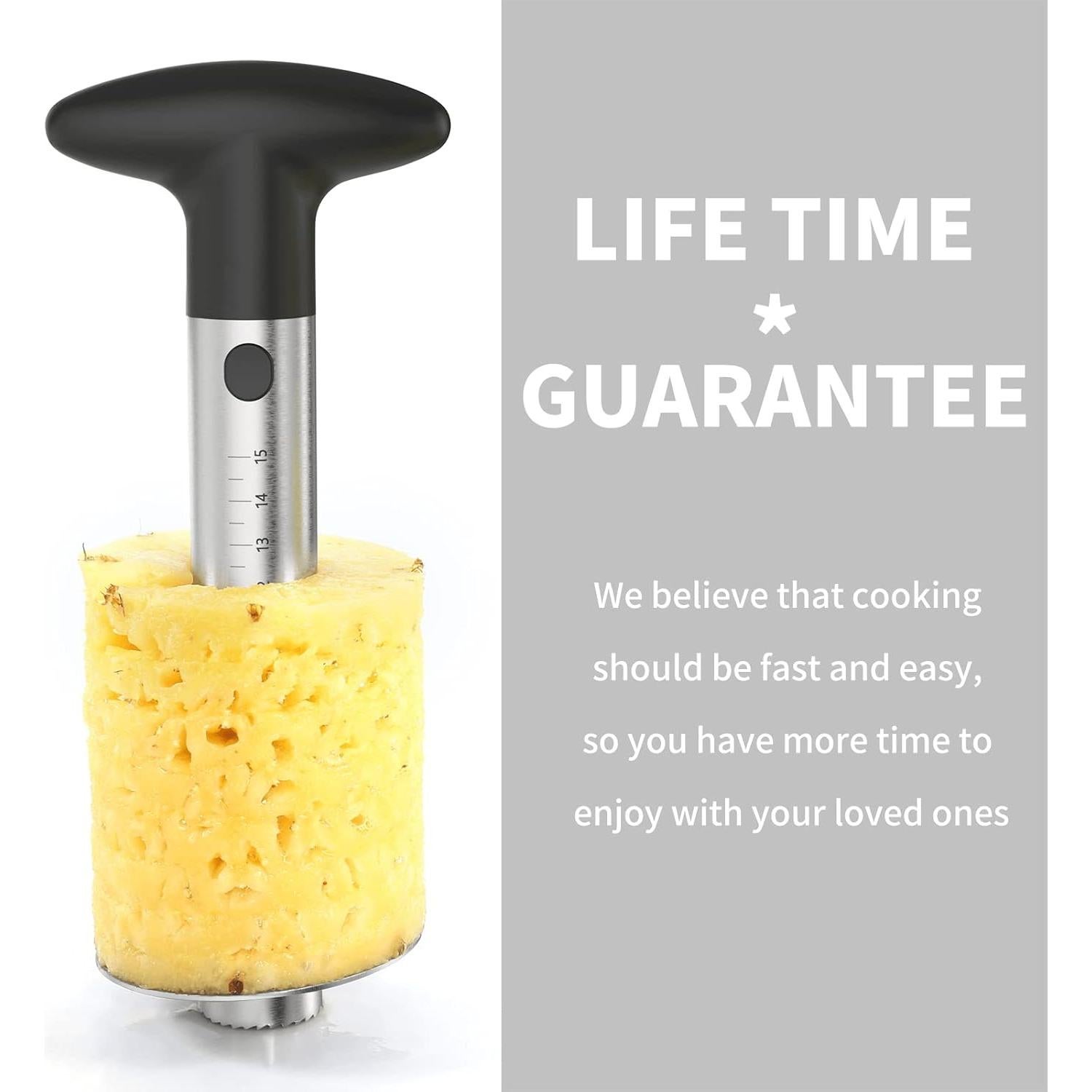 Cortador de Piña OOKUU de Acero Inoxidable, Pelador y Rebanador