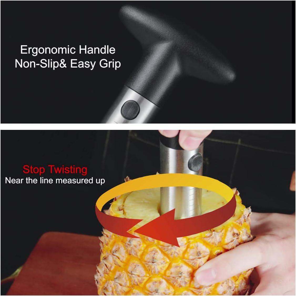 Cortador y Descorazonador de Piña Yhtawoo Acero Inoxidable