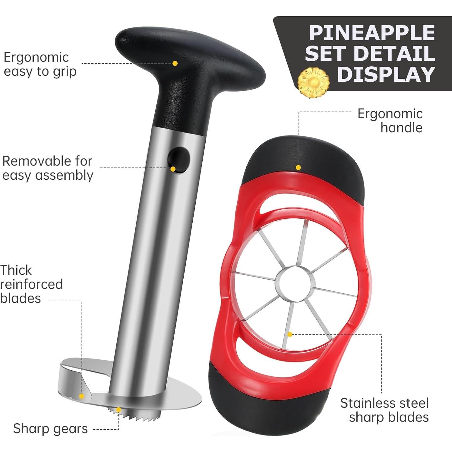 Cortador y Corador de Piña OERPHO de Acero Inoxidable