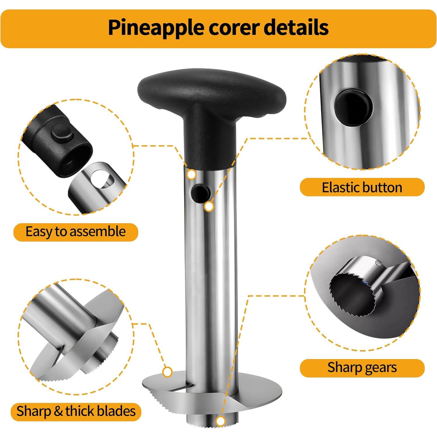 Cortador y Descorazonador de Piña OERPHO Acero Inoxidable 24 cm