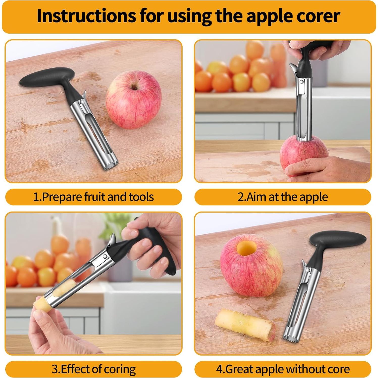 Cortador y Descorazonador de Piña OERPHO Acero Inoxidable 24 cm