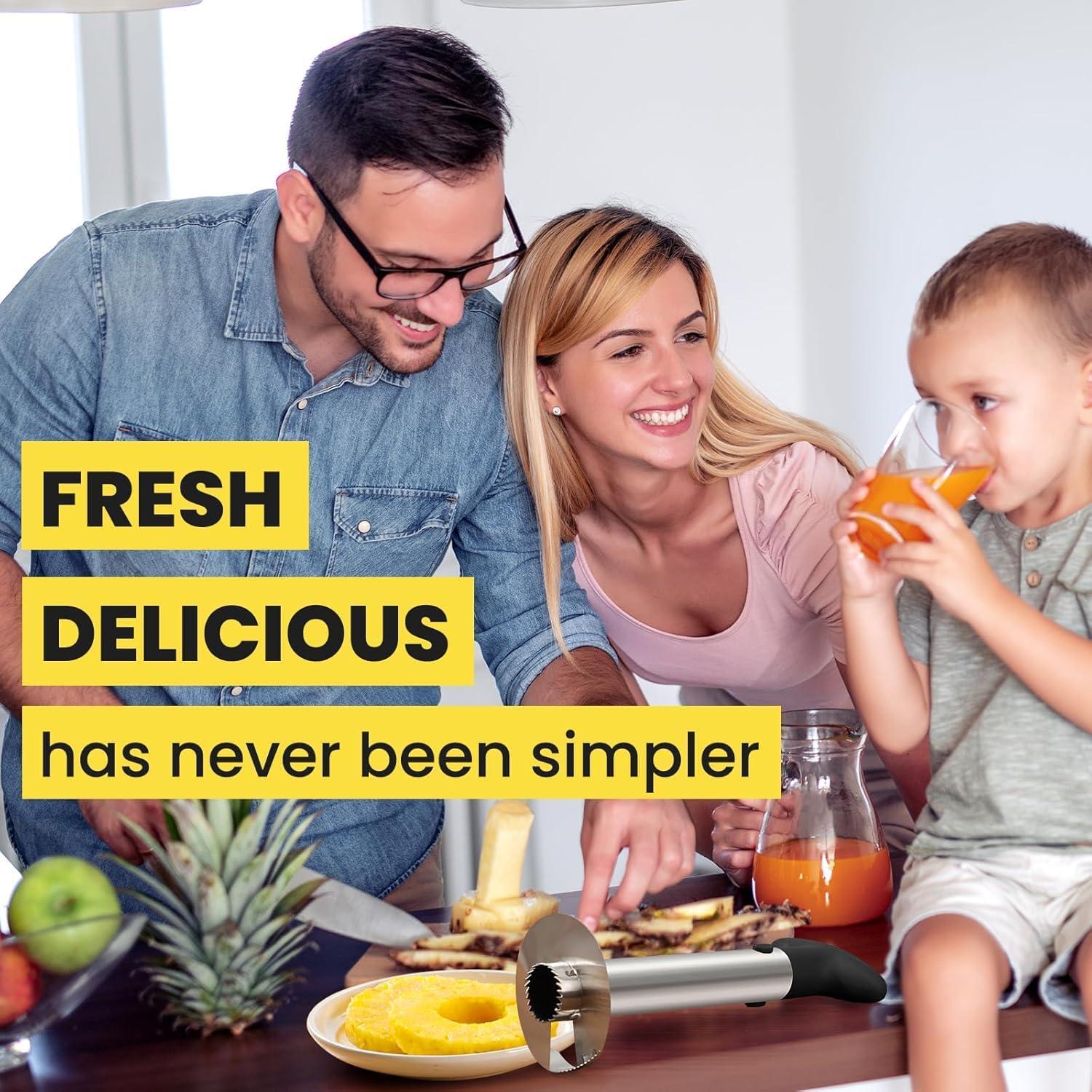 Cortador y Descorazonador de Piña Genérico Acero Inoxidable