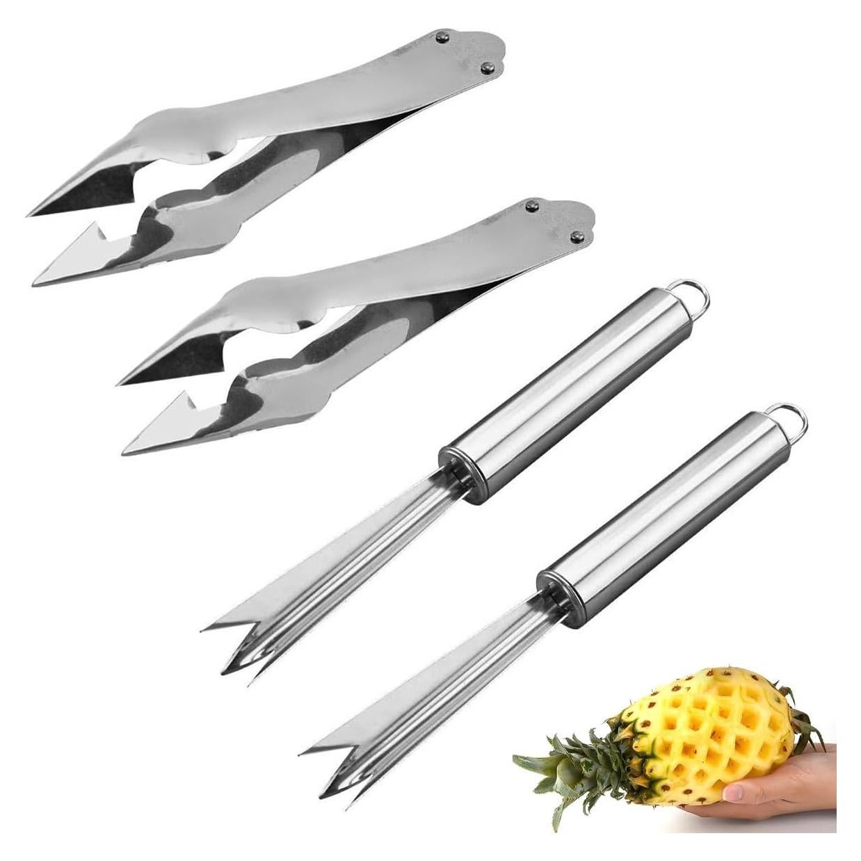 Paquete de 4 Herramientas para Piña TorSor - Acero Inoxidable