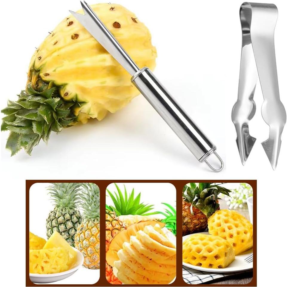 Paquete de 4 Herramientas para Piña TorSor - Acero Inoxidable